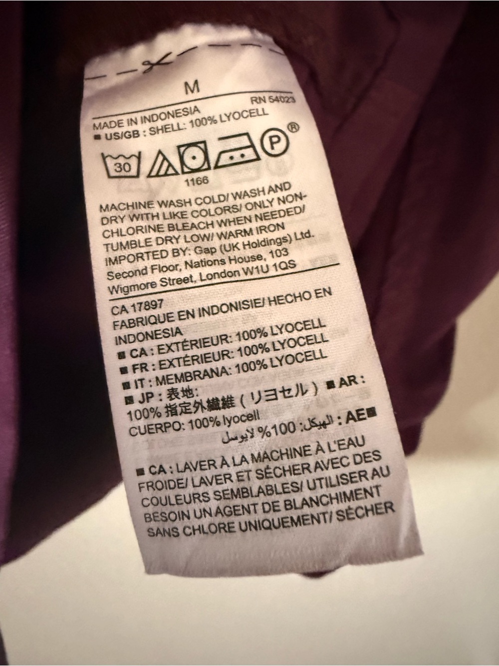 Gap Womens Purple Utility Jacket - Classic Field Style - Picture 7 of 7